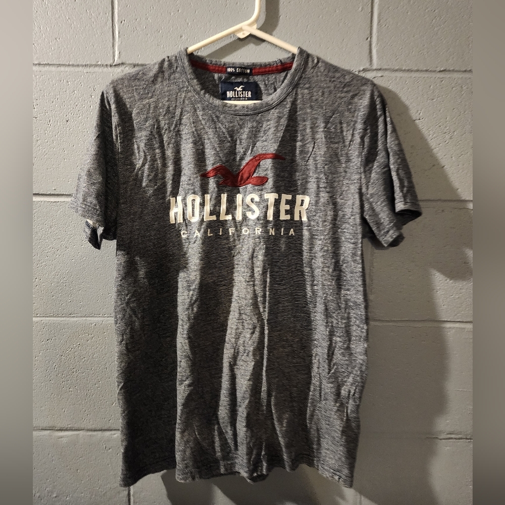 Hollister Men's Gray T-Shirt